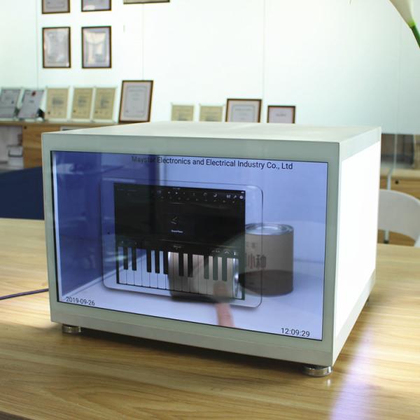 Quality High Brightness Transparent LCD Screen Two Tempered Glass Structure for sale