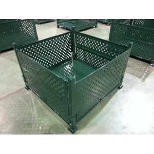 China 1500KG Capacity Stackable 6.0mm Folding Wire Mesh Container on sale