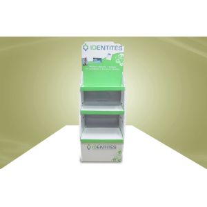 Green Cardboard Display Stands Adjustable Shelves For Health Care Products