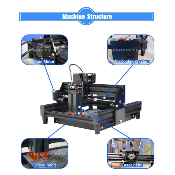 10W Blue Light Small Portable Automatic Laser Engraving Machine For Leaf Wood Chip Leather Metal Cardboard Plastic Acrylic