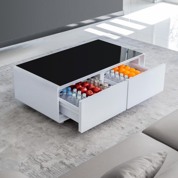 App-Controlled Stainless Steel Refrigerator Table with Multifunctional Freezer
