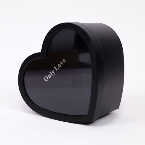 Heart Shaped Chocolate Candy Flower Gift Paper Packaging Box with Clear PVC Window