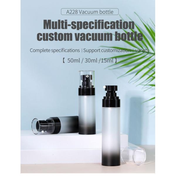 Airless Skin Care Packaging Bottles Black Airless Pump Bottle Base Material ABS Collar Material AS