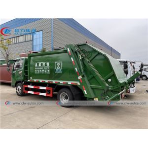LHD Dongfeng 6cbm Compressed Garbage Truck With Double Operation System