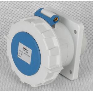 Straight IP67 Outdoor Industrial Panel Mounted Receptacles /Sockets 16A,32A,63A