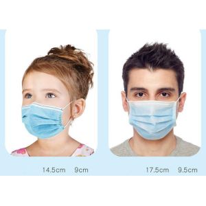 Wave Blue Disposable Face Mask PPE for COVID-19