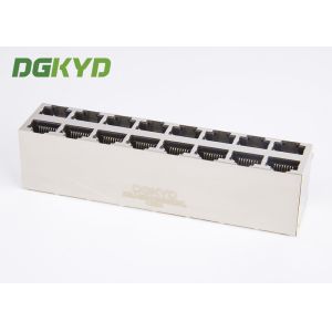 Shield 2X8 Port Stacked RJ45 Multiple Port Connectors Combo Dual Deck 16 Ports