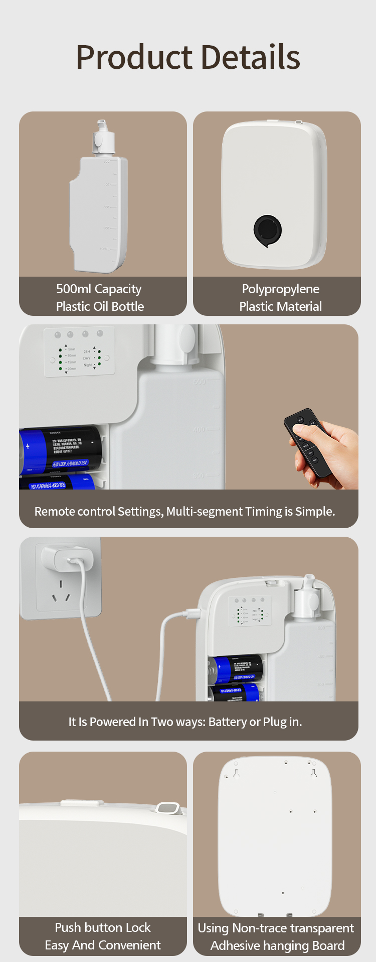 Wall Mounted Ultrasonic Aromatherapy Diffuser Model for Commercial Use