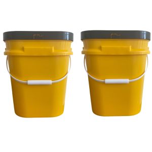 Wholesale Square Bucket Lid and Handle HDPE Plastic Pail for Coffee Bean Storage Accessories from china suppliers