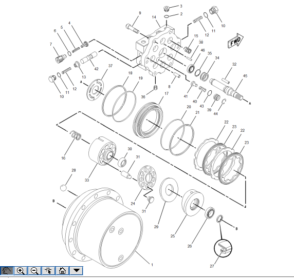 OEM Excavator Travel Motor 201-60-73500 GM09 Final Drive 201-60-73500