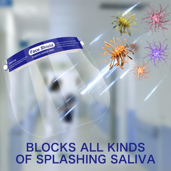 Full Cover Protective Face Shield Advanced Anti Virus Reusable Eco Clear PET