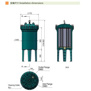 60KG Quick-Release Mechanism Flow Polypropylene Bag Filter Housing for Food Shop