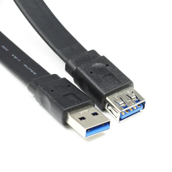 Super Slim Flat Micro USB3.0AM to Micro-B USB3.0 Data Cable Cord 0.3m 1FT Hi
