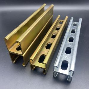 Wholesale Zinc Plated 3m 6m Spot Welding Double Unistrut Channel from china suppliers