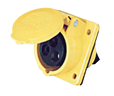 16A IP44 Industrial Power Sockets International Standard Panel Mounted Straight