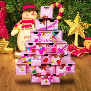 XL Packaging Custom Luxury Boxes Custom Print Pink Luxury Christmas Beer Advent