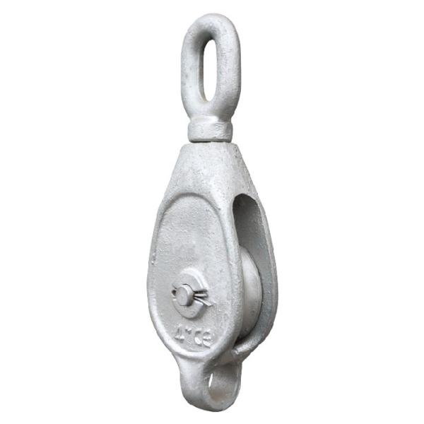 Quality Chrome Painting Single Sheave Pulley Block , Snatch Block With Hook for sale