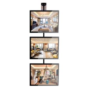 Super Slim Frameless Wall Mounted LED Light Box Show Poster At Desktop