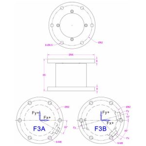 Triaxial load cell 1000kg multi aixs force sensor 10kN 3-axis force sensor