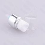 Pp Cosmetic Treatment Pump Spray Pump With Cap , 18/410 Silver Aluminum Cream