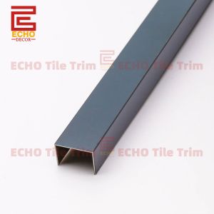 China Decorative Black Tile Edge Trim U Channel Stainless Steel Tile Trim  on sale