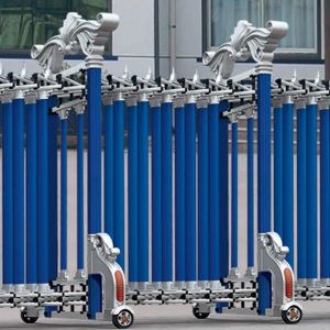 17m / min Electric Folding Sliding Gate Automatic Retractable Stainless Steel