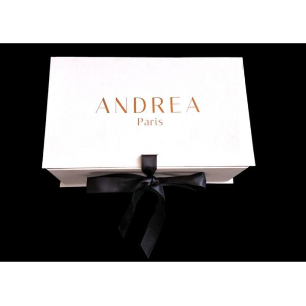 Customized Logo / Size Flat Folding Boxes Eco - Friendly With White Color