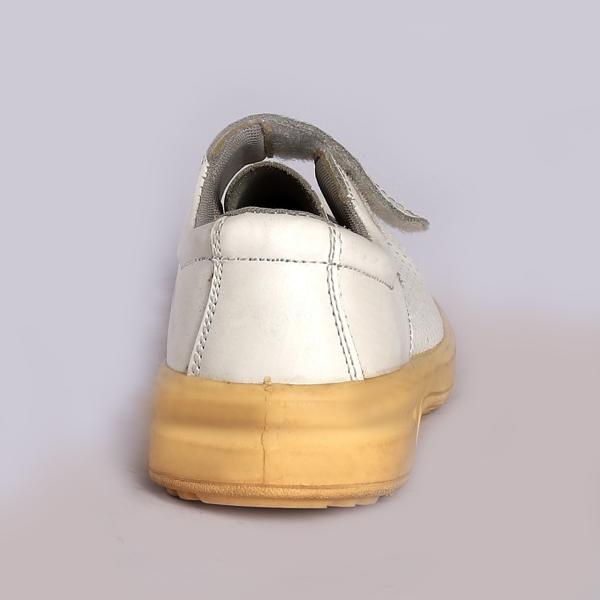 Sizes US 5-14 Low Cut Safety Shoes With Lace Up Closure And Embossed Cow Leather Upper