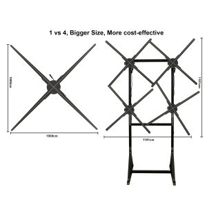 Controller Screen 3d Led Holographic Display 1m 1meter 100cm Hologram Fan for