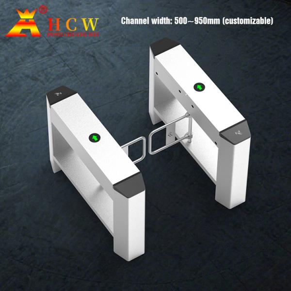SS304 Swing Barrier Turnstile with 20W Motor Power 4 Pairs Infrared Detection