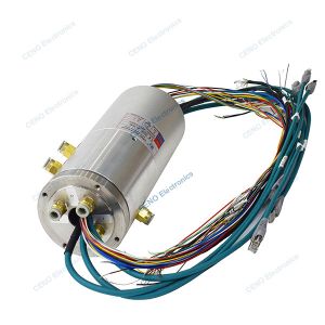 Integrate Pneumatic Hydraulic Rotary Union With Power Encoder & Ethernet Signal