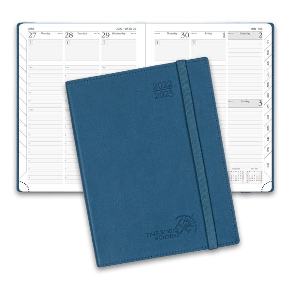 Quality Custom 2023-2023 Planner Medium Night Blue Softcover With Hourly Schedule for sale