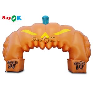 Custom Inflatable Arch Orange Halloween Pumpkin Event Inflatable Arch For