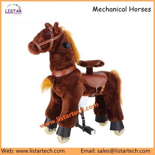 Creative Kids Riding Plush Horse Toy, Standing Plush Horse Toy, Slow Speed Horse