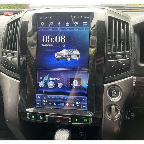 Tesla Vertical Screen Car Radio for Toyota Land Cruiser LC200 Android 12 2008-2018