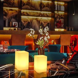 Wholesale RGB Color Changing Outdoor LED Cube Light USB Charging Controlled By Remote Control from china suppliers