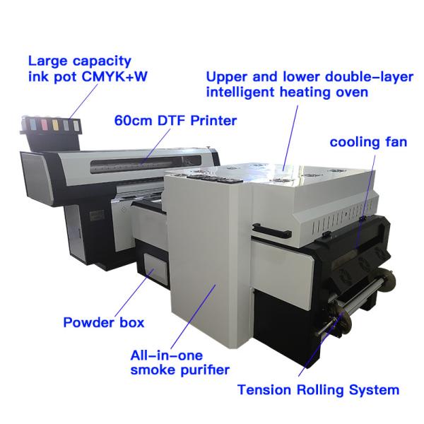 60cm I3200 DTF Film Printer Transfer Printing Cloth Pigment Ink Type