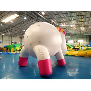 Anti - UV Material Standing Inflatable Unicorn Cartoon For Swimming Pool