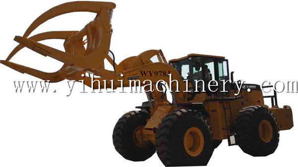 Wenyang machinery WY978J 12Ton wheel loader with log grapple suitable for big
