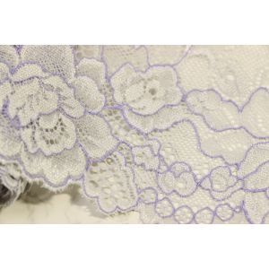 Stretch Lace Trim By The Yard Multiusage 2 tones color Flora Patterned