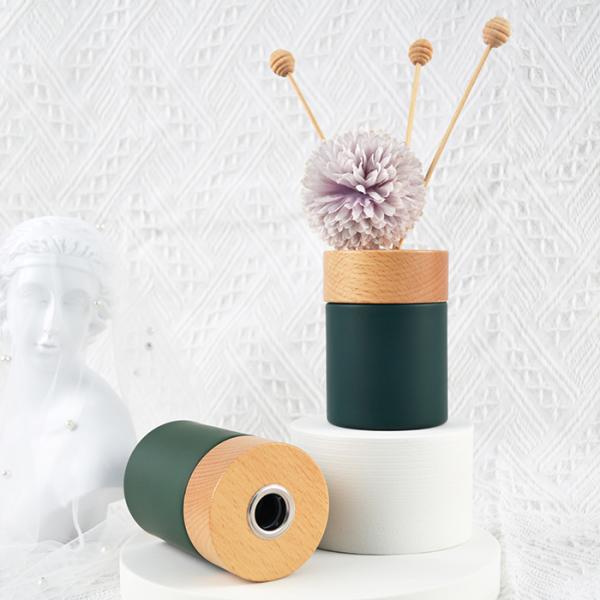Elegant Round Reed Diffuser Bottle Shiny Black And White 150ml Empty Perfume Diffuser Bottle