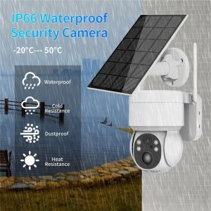 Full Color Outdoor Security PTZ Camera Intelligent Wireless Solar CCTV Wifi