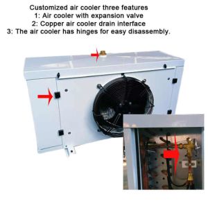 DD12 Hydrophilic Aluminum Fin Air Cooler Evaporator Coil With Hinges Evaporator