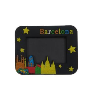 3D Effect Rectangle Soft PVC Rubber Magnetic Picture Frames Spain Barcelona