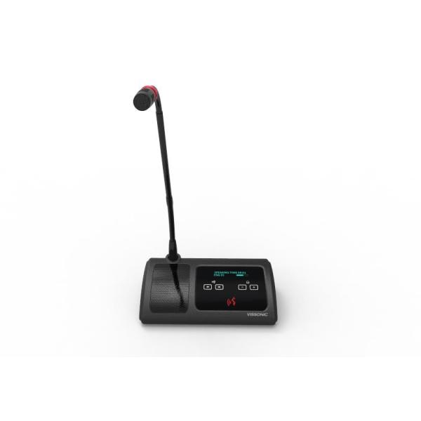 Quality Black Audio Conference Microphone , Boardroom Table Microphones With Language Distribution for sale