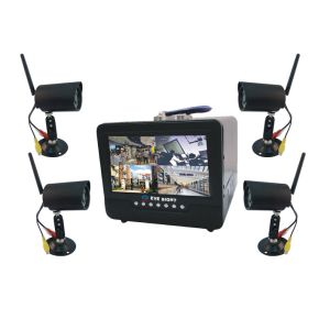 4CH wireless 5.8G, H.264 compression Combo Digital Video Recorder, 7CH LCD Stand