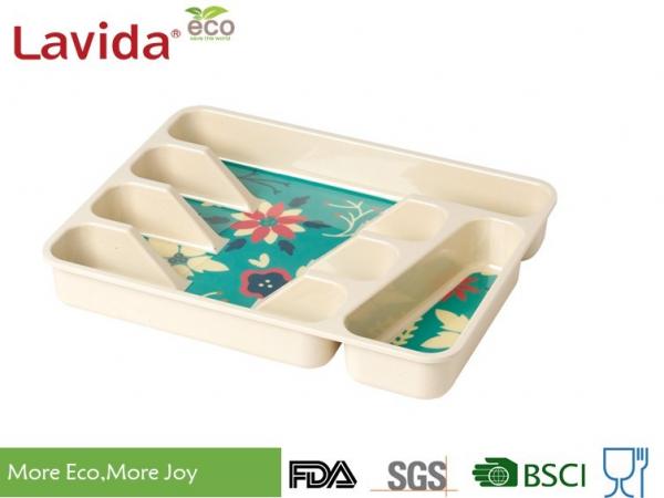 Quality Professional Restaurant Use Bamboo Lunch Trays Non - Toxic Environmental Friendly for sale