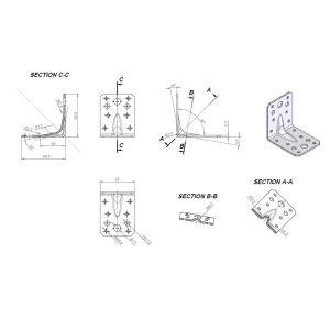 Structure Galvanized L Corner Bracket for Wood Connector Angle Joist Hanger