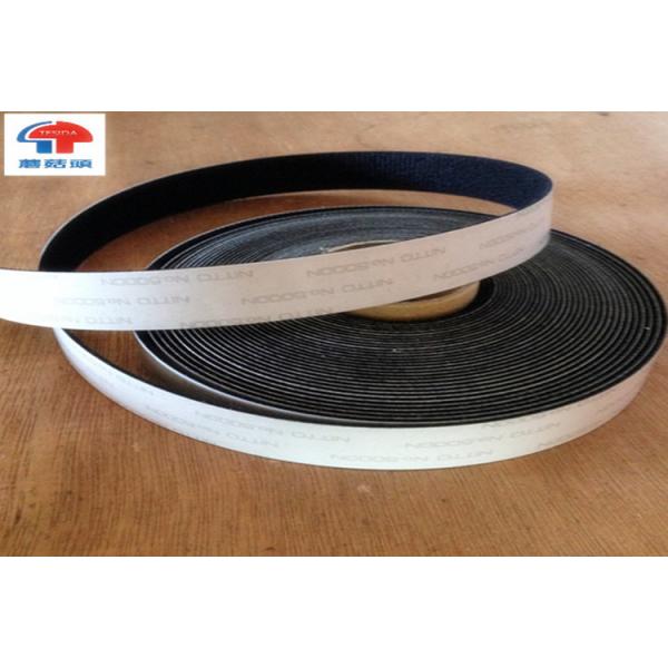 Quality Industrial Strength 6 Inch Hook And Loop Fastener Tape Black With Glued for sale