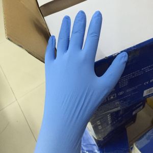 Nitrile Disposable Protective Gloves Hand Protection With ESD Polyester Stripe